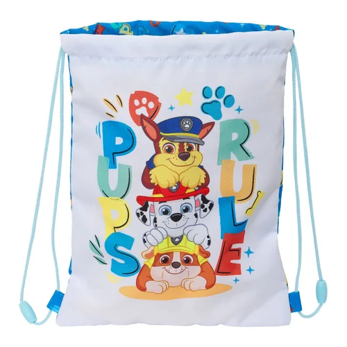 Vista 2 de Bolsa Mochila con Cuerdas The Paw Patrol Pups rule Azul 26 x 34 x 1 cm