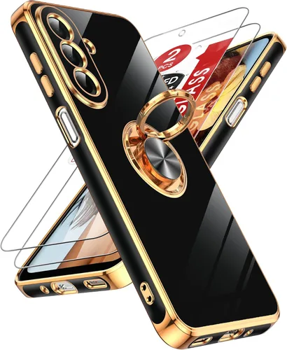 Vista 153 de LeYi Funda para iPhone XR: con Protector de Pantalla de Vidrio Templado [Paquete de 2] Soporte de Anillo Giratorio de 360°, Soporte Magnético