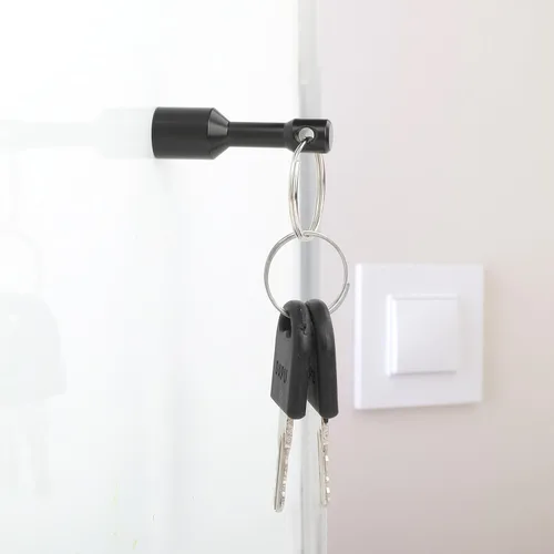 Vista 6 de TRYMAG N52 - Imanes de Llavero para Probar Latón, Paquete de 2 Llaveros de Bolsillo de Neodimio Negro para Bolso con Fuerte Magnético de Tierras