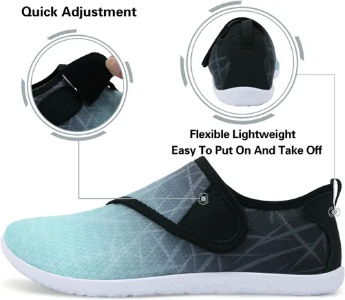 Vista 2 de Lisdwde Zapatos de agua antideslizantes para hombre y mujer, zapatos de natación, deportes de playa, secado rápido, zapatos de calcetín para mujeres