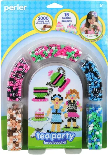 Vista 12 de Perler Kit de actividades para manualidades con cuentas de dinosaurios, 5004 piezas 5000 Beads, 2 Pegboards, Pattern, Ironing Paper, and more