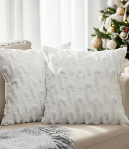 Vista 10 de Fundas de almohada de árbol de Navidad de 16 x 16 pulgadas - Juego de 2 fundas de almohada de Navidad - Fundas de almohada navideñas para sofá