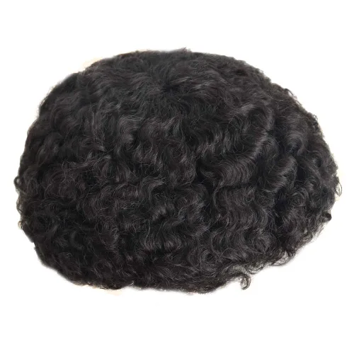 Vista 14 de Q6 Base Custom para hombre Toupee Hairpiece Cabello humano indio Sistema de reemplazo de pelucas de prótesis – # 1 (Jet Negro)