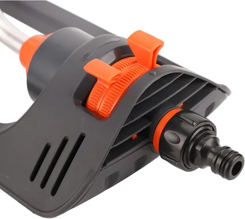 Vista 7 de Rociador oscilante automático para césped con 19 boquillas, rociador de agua lateral izquierdo, derecho y medio, ideal para jardín en casa, patio