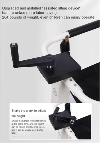 Vista 5 de Elevador de pacientes para silla de ruedas para el hogar, silla de transferencia de baño, silla de transferencia de paciente, silla de ducha