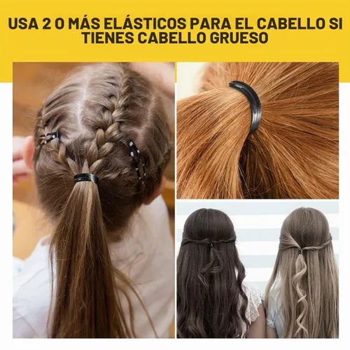 Vista 5 de Hicarer 1000 mini bandas de goma para el cabello de 1/2 pulgada, bandas elásticas suaves para mujer, trenzas de cabello, colas de caballo y barbas