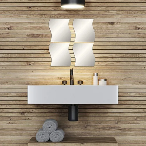 Vista 3 de EVIDECO French Home Goods - Juego de 4 espejos decorativos de pared autoadhesivos para pared