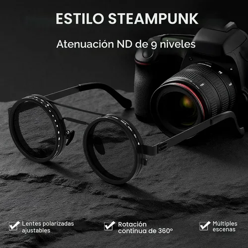 Vista 4 de FEISEDY Gafas de sol redondas polarizadas ajustables para hombres y mujeres Aviador negro 0319