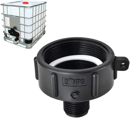 Vista 13 de Accesorios de bolsa para tanque de agua, adaptador de tanque de asas IBC Adaptador de transferencia de 2 pulgadas al conector de montaje de manguera