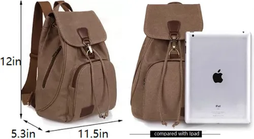 Vista 5 de go-done Mochila para mujer, Azul oscuro, Cordón, moda