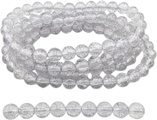 Vista 13 de DandS ltd Cuentas de cristal agrietadas para la fabricación de joyas, champán, pulseras vibrantes de bricolaje, collares, aretes, suministros