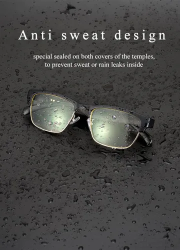 Vista 3 de Lentes de sol Bluetooth AI, nuevas gafas inalámbricas Bluetooth, lentes de audio inteligentes, lentes inteligentes de entretenimiento