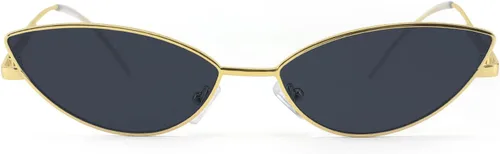 Vista 49 de FEISEDY Gafas de sol de diseñador de moda Retro pequeños pétalos forma arco templo diseño B2298
