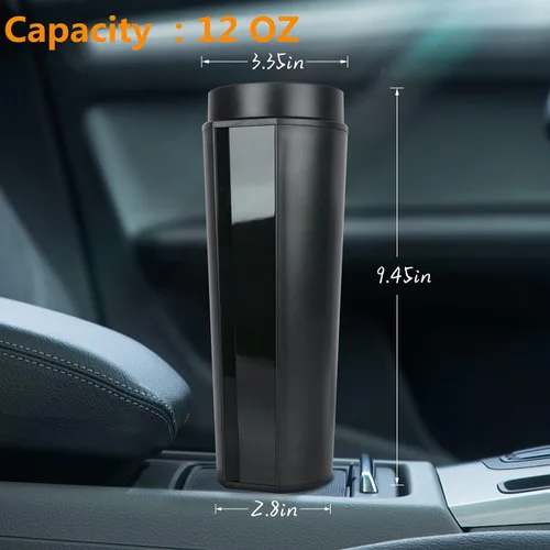 Vista 6 de Tazas de café de viaje para automóvil de 24V/12V, taza con control de temperatura para automóvil, taza inteligente calentada, ajusta temperatura