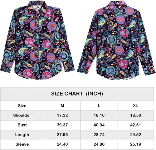 Vista 4 de Eurzom Conjunto de disfraz de discoteca que incluye camisa brillante con pantalón para hombre, peluca afro, collar, lentes de sol para fiesta