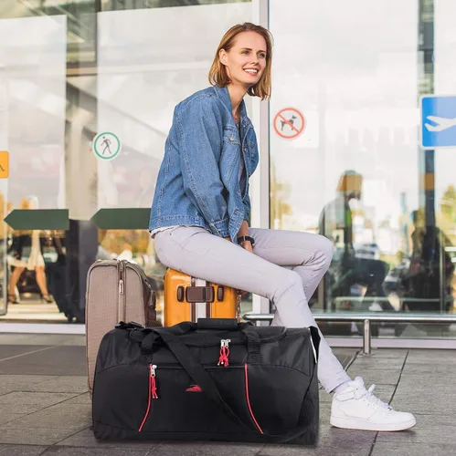Vista 6 de Bolsas de lona ligeras para hombres y mujeres para viajes, el gimnasio y como bolsa de equipo deportivo organizador