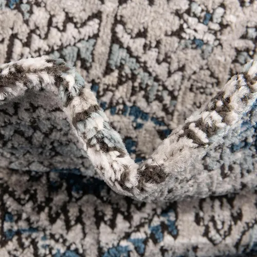 Vista 6 de Unique Loom Nyla Collection - Alfombra de área - Princesa (octágono de 4 pies, gris/marfil)