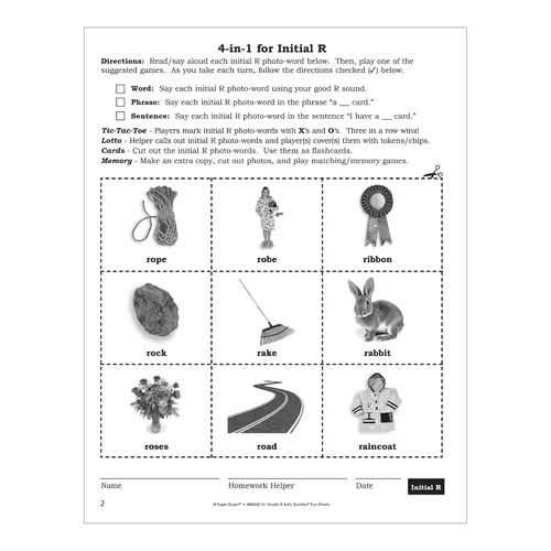 Vista 4 de Super Duper Publications Artic Quickies Reproducible Workbook for Vocalic R Speech Therapy - Articulation Worksheets Educational Learning