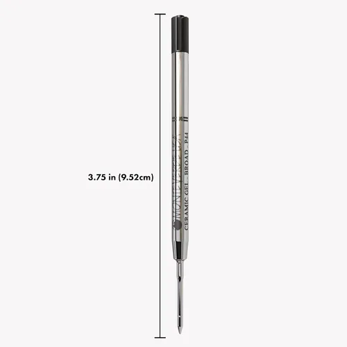 Vista 2 de Monteverde USA - Recargas de gel cerámico sin tapa para bolígrafos Parker, punta ancha, tinta negra, paquete de 2 – Solución de escritura confiable