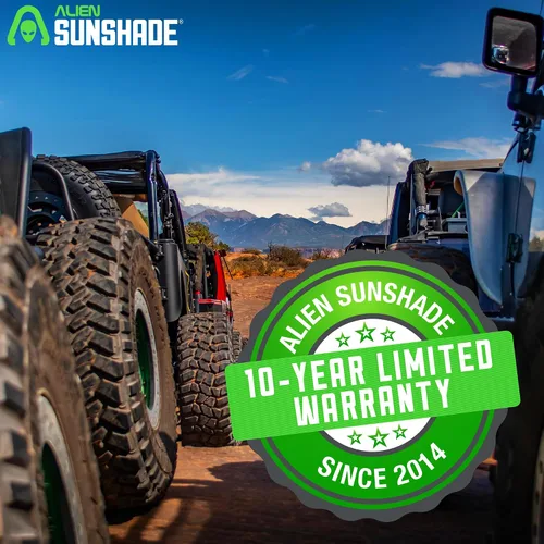 Vista 5 de Alien Sunshade Parasol para Jeep Gladiator negro (2018-2023), accesorios para Jeep Gladiator, parasol de malla delantera y trasera, parte superior