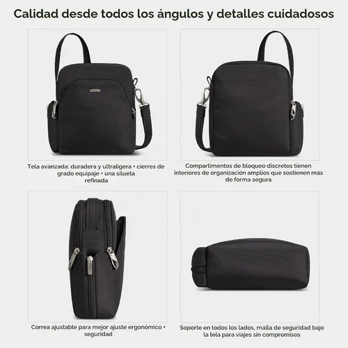 Vista 6 de Travelon Anti-Theft Classic Travel Bag Negro