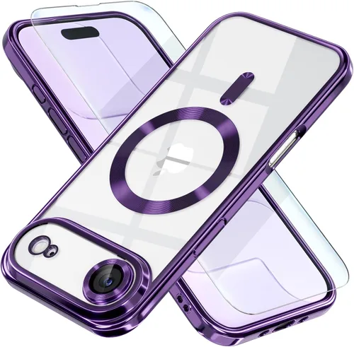 Vista 53 de Misea Funda magnética para iPhone 14 compatible con MagSafe [nunca amarillenta] [protección contra caídas de grado militar] protector completo