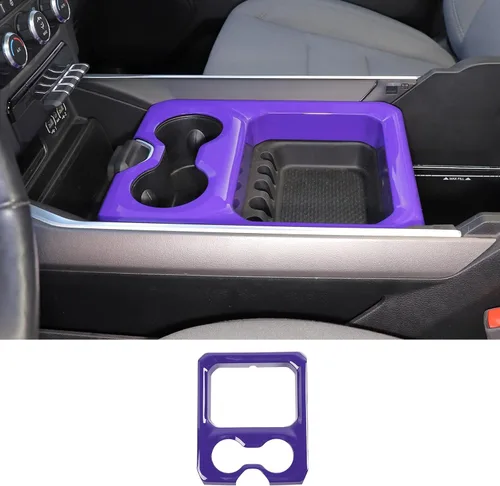 Vista 8 de Cubierta de panel de consola central de fibra de carbono con portavasos para apoyabrazos delantero Compatible con 2019-2025 Dodge RAM 1500 2500 3500