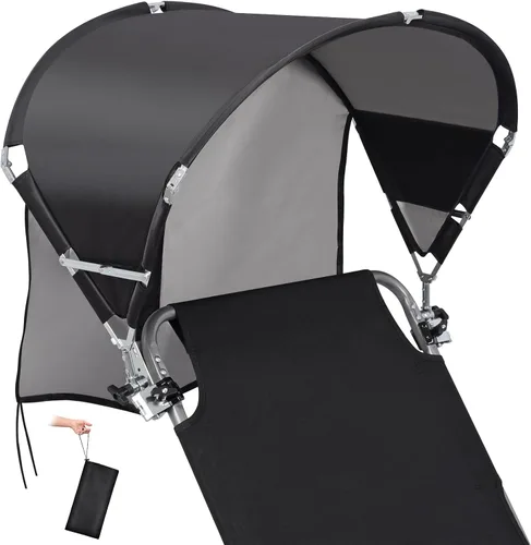 Vista 28 de Toldo universal XL resistente al viento para silla, extra grande plegable UPF 50+ con abrazadera ajustable, se adapta a la mayoría de la playa