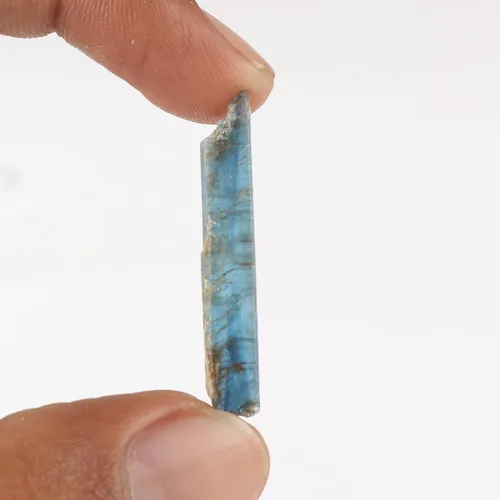 Vista 84 de GEMHUB Lápiz de cianita áspero pequeño con cristal curativo de cianita azul áspero suelto, tamaño pequeño, 9.7