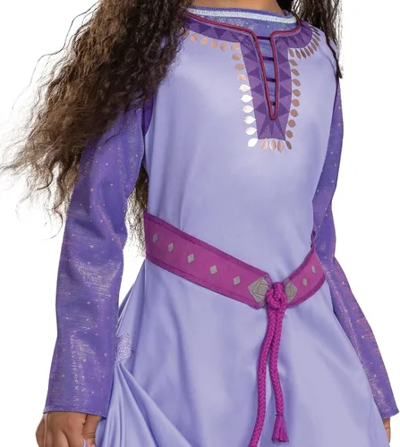 Vista 3 de Disfraz de Asha, disfraz oficial de lujo de Disney con vestido de longitud completa