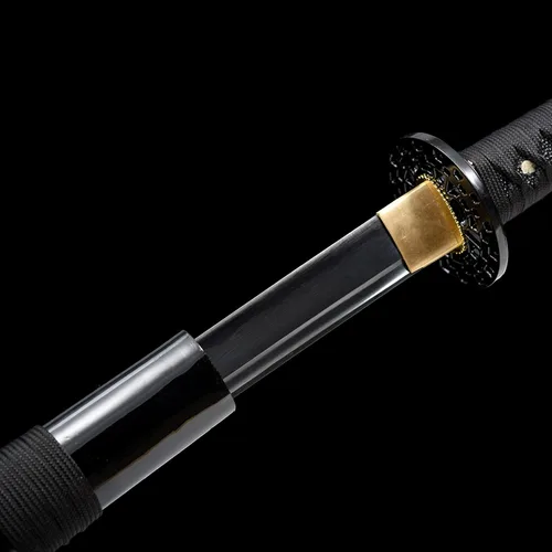 Vista 4 de Espada JIHPEN, juego de espadas Wakizashi Tanto de espiga completa, acero de resorte, afiladas