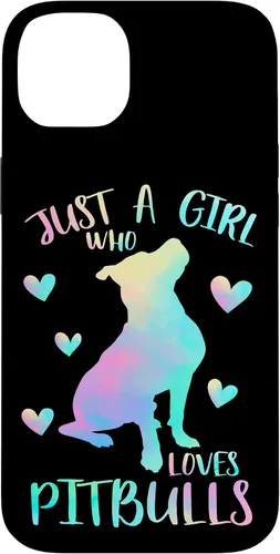 Vista 15 de Just a Girl Who Loves Pitbulls Watercolor Cute Pitbull Mama Case for iPhone 17