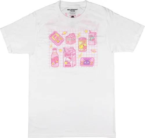 Vista 3 de Hello Kitty And Friends - Camiseta con diseño de cuadrícula para mujer
