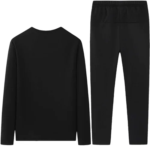 Vista 7 de NEBZCIV Conjunto de ropa interior térmica unisex de invierno con carga USB, ropa térmica de terciopelo de manga larga y pantalones largos