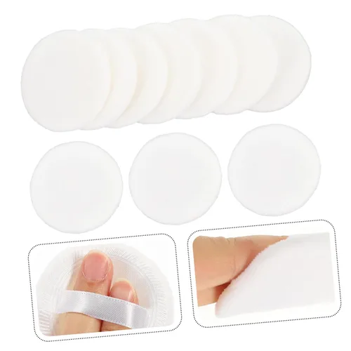 Vista 8 de Kit de maquillaje de 10 piezas de esponja seca, esponja seca, decoración de uñas para arte de uñas, almohadilla de polvo facial, algodón puro blanco