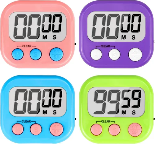 Vista 8 de Temporizador digital para niños, suministros para profesores, temporizador de aula para estudio, gestión de aprendizaje, cocina, ejercicio, paquete