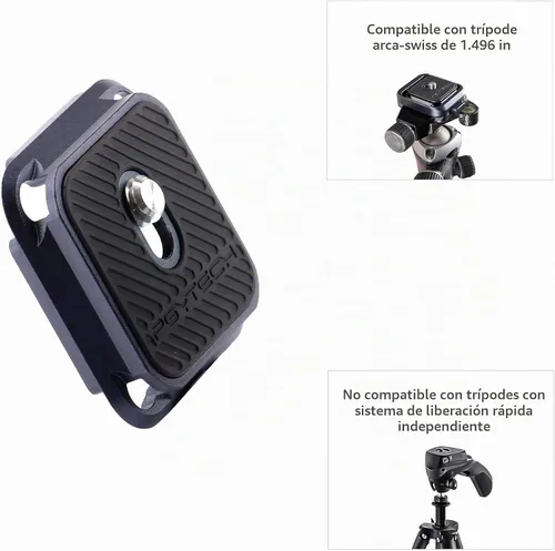 Vista 8 de PGYTECH 2 piezas de placas de liberación rápida tipo Arca, interruptor de repuesto entre trípode, monopie, deslizante, compatible con Arca Swiss