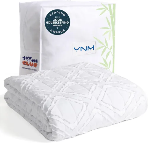 Vista 33 de YnM Manta con peso refrescante, compartimentos más pequeños con cuentas de cristal, manta de cama para una persona de 60 libras, ideal para cama
