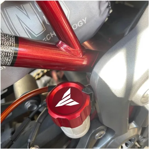 Vista 3 de LeosHi Compatible with MT07 MT09 MT03 MT10 MT25 MT 07 09 10 FZ07 FZ09 Motorcycle Rear Tank Cover Guard Protection Brake Fluid Reservoir Cap