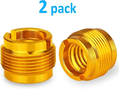 Vista 7 de 2 adaptadores de color dorado para micrófono HyperX QuadCast, Blue Yeti, Rode, Razer, Shure y la mayoría de micrófonos USB, montaje de choque
