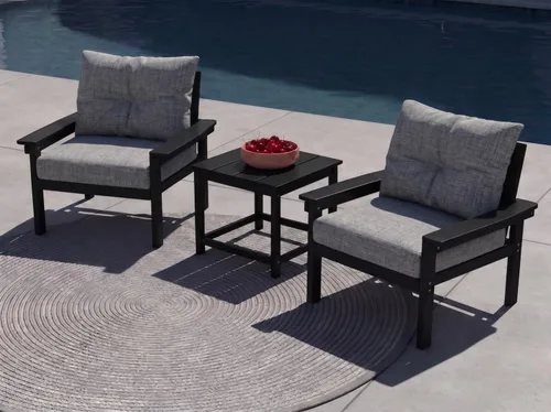 Vista 36 de Juego de muebles de patio HDPE de 13 piezas con mesas