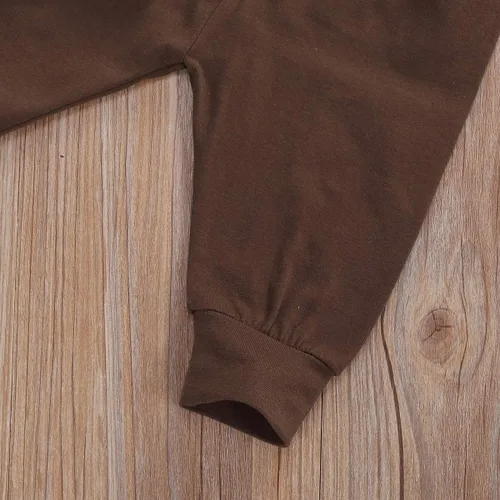 Vista 7 de Conjunto de ropa de 3 piezas para bebé recién nacido, para primer día de Acción de Gracias, traje de pavo