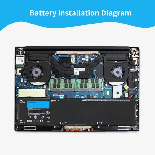 Vista 5 de Batería para portátil 84Wh 4GVGH para Dell XPS 15 9550, 11.4V