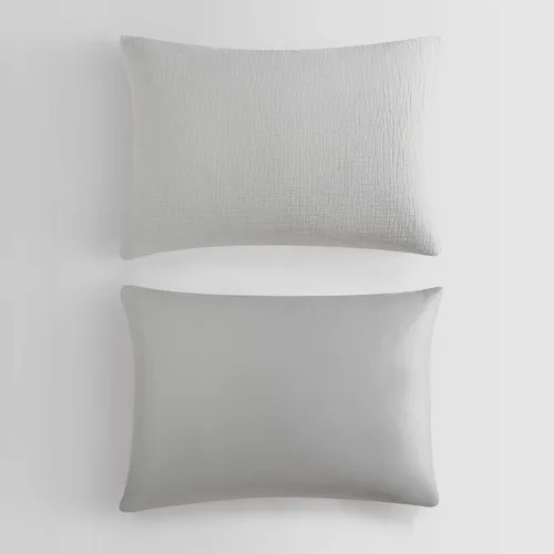 Vista 4 de Calvin Klein - Juego de funda de edredón tamaño Queen, 100% algodón jacquard con un reverso de percal de textura lavada, juego de 3 piezas