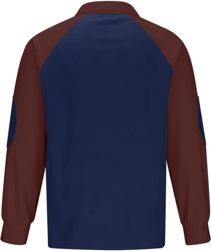 Vista 4 de Comigeewa Sudadera con capucha para hombre cuello alto botones Color Patchwork sudaderas manga larga ropa deportiva holgada