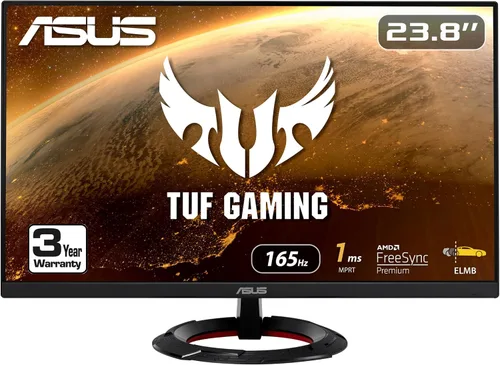 Vista 14 de ASUS TUF Gaming 24" (23.8" visible) Monitor 1080P (VG249QE5A) - FHD, overclock de 144Hz a 146Hz, IPS, sincronización de desenfoque de movimiento