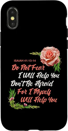 Vista 4 de Funda bíblica para iPhone 15 con texto en inglés "Do not Fear Isaías