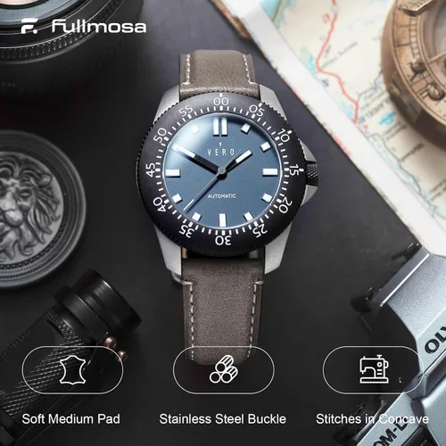 Vista 2 de Fullmosa Correa de reloj de liberación rápida de 0.866 in, 0.787 in y 0.709 in, bandas de cuero bruñido para Samsung Galaxy Watch/Garmin Watch