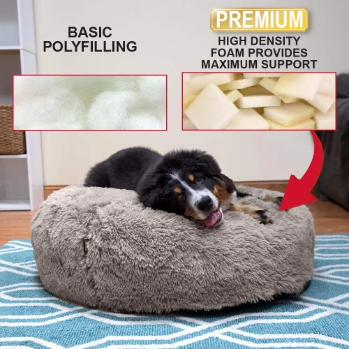 Vista 5 de SPORT PET Cama impermeable de lujo para mascotas, manta de forro polar suave para mascotas, fundas de repuesto, lavable a máquina