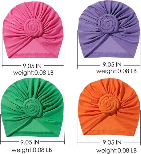Vista 5 de Stretch Turban Hats for Women - African Knot Headwraps Soft Pre Tied Bonnet Hair wrap Pretied for Black Women